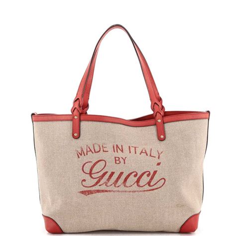 gucci craft canvas tote|gucci unisex tote.